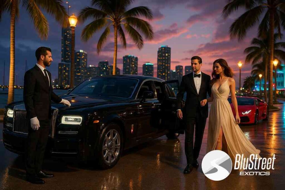 Chauffeur mastery at BluStreet Miami Exotic Car Rentals