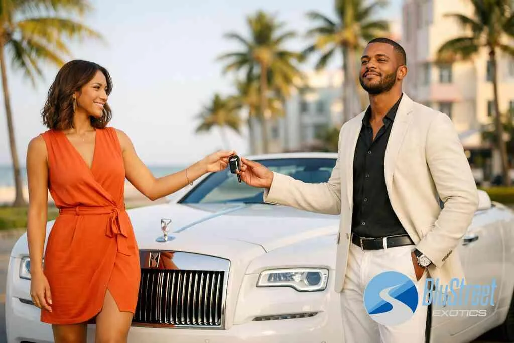 When luxury car delivery Miami and exotic car rental Miami airport MIA make the handoff easier than pickup — BluStreet M