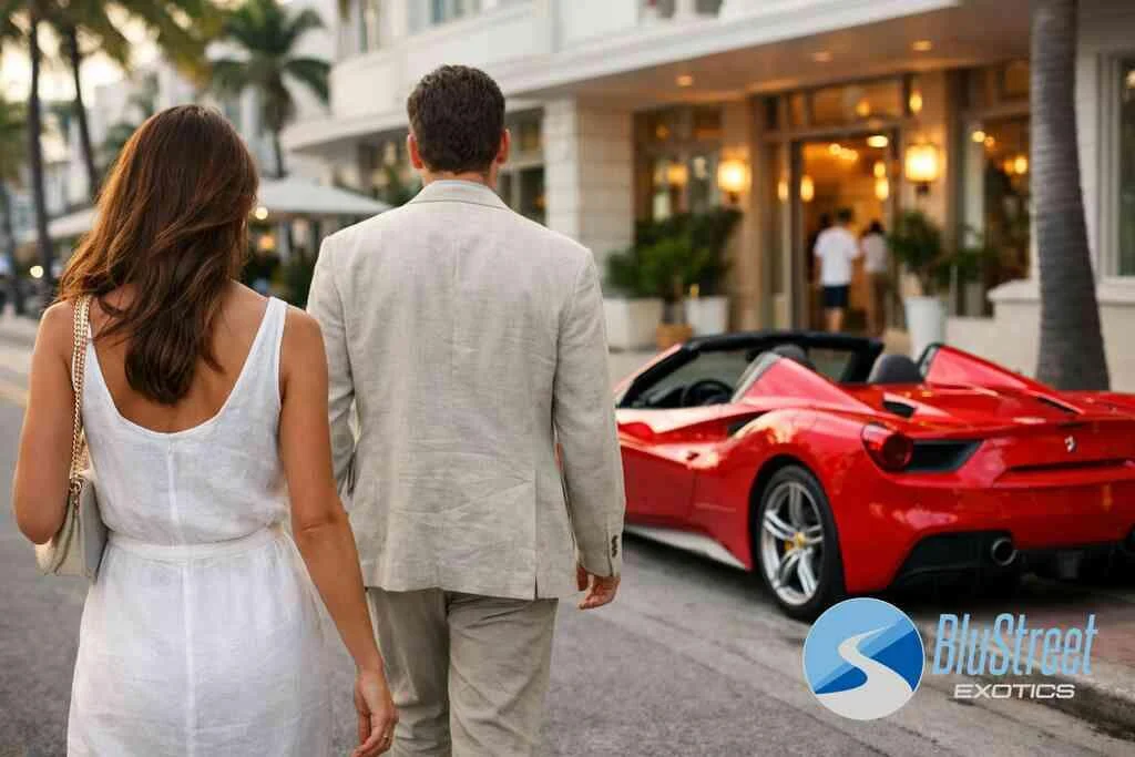 Why the Ferrari 488 Spider suits a weekend getaway supercar mood better than a closed coupe — BluStreet Miami Exotic Car
