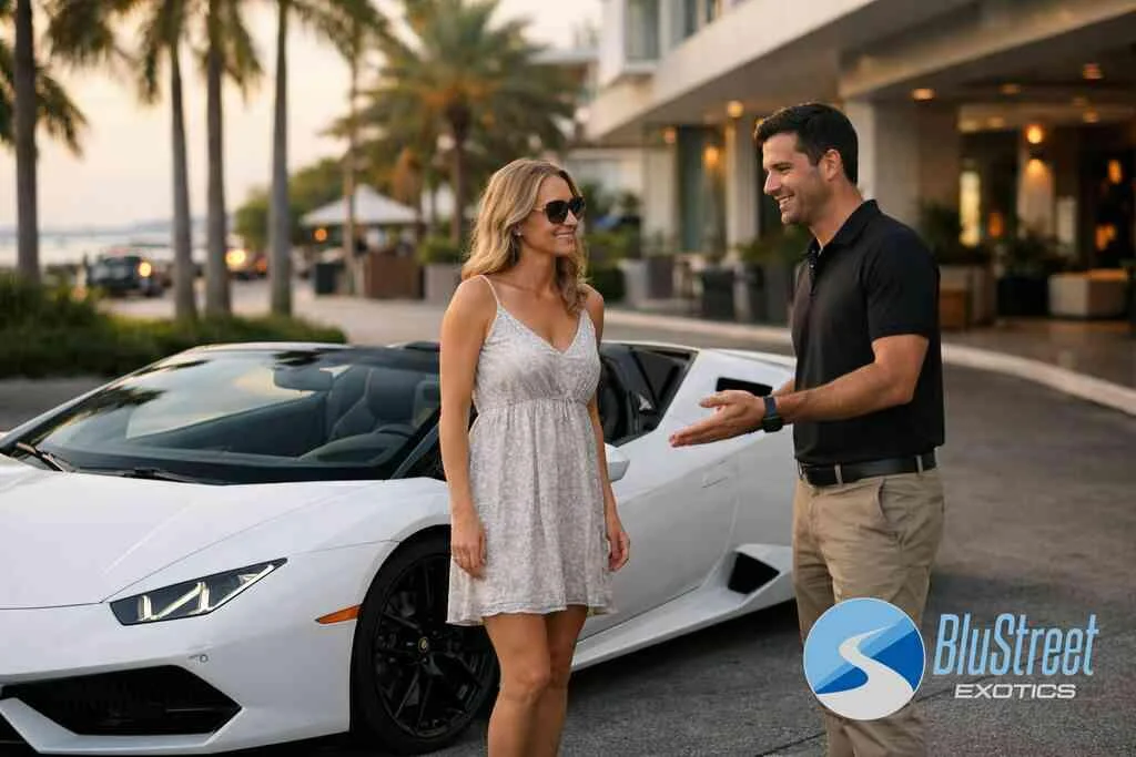 How its aero-first shape and driving position change the experience on Miami roads — BluStreet Miami Exotic Car Rentals