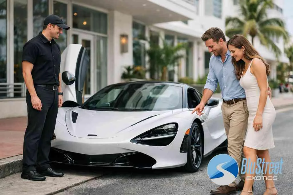 Why Brickell luxury rental runs feel calmer than weekend loops through South Beach — BluStreet Miami Exotic Car Rentals