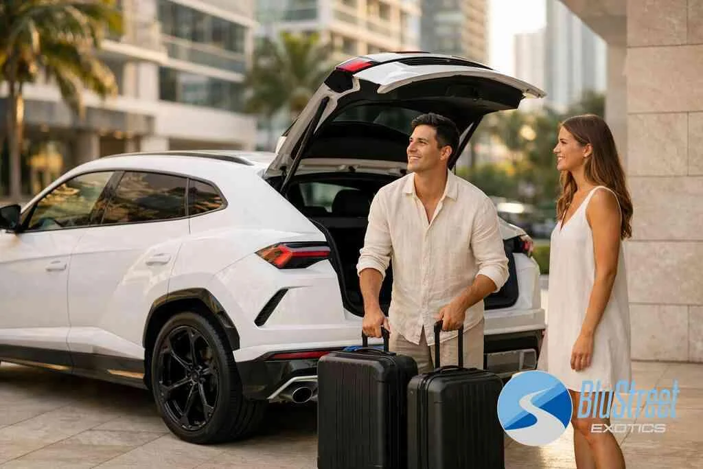 How the Urus fits corporate event car hire, airport pickup, and day trips across South Florida exotic cars territory — B