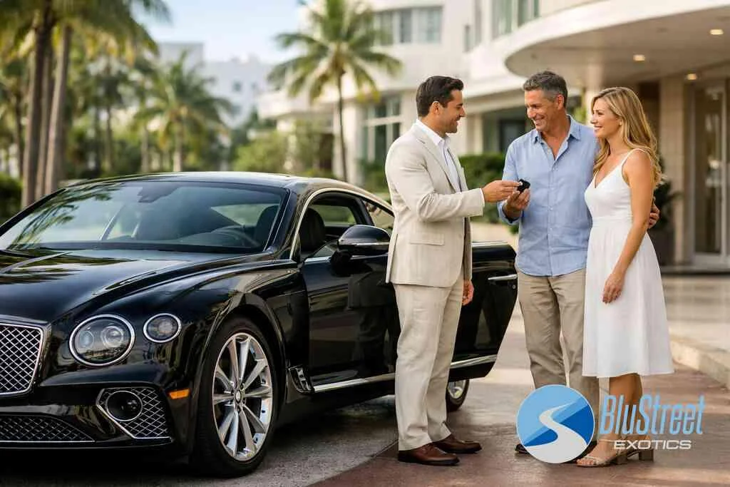 Why it pairs naturally with chauffeur service Miami or a luxury car and driver arrangement — BluStreet Miami Exotic Car