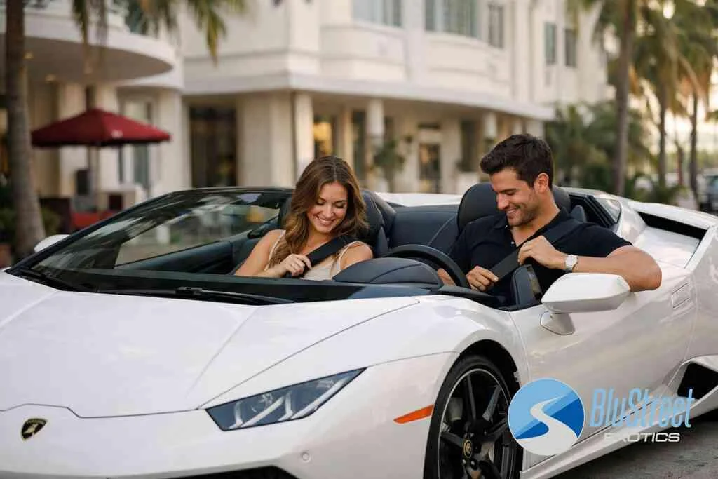 How the open-top V8 character fits South Beach hotel drop-offs, photoshoot car rental Miami plans, and high-energy weeke
