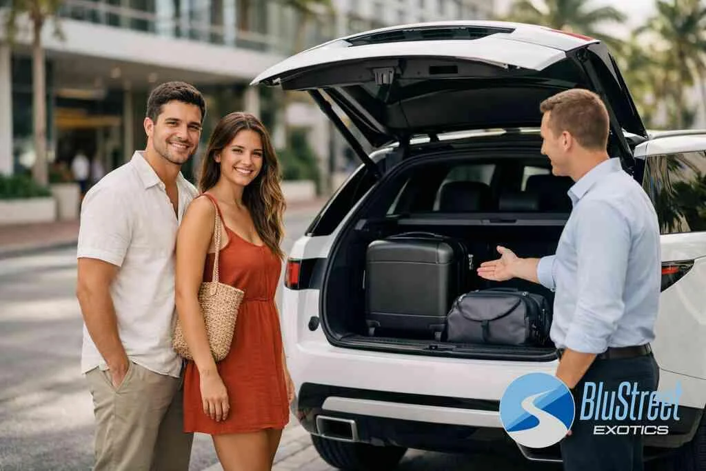 When to choose exotic car rental Miami over Miami private driver or car and yacht package Miami — BluStreet Miami Exotic
