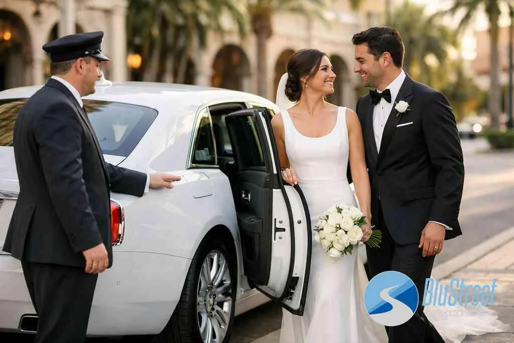 Which vehicle types fit different wedding moods from Rolls-Royce rental Miami and Bentley rental FL to Mercedes G-Wagon